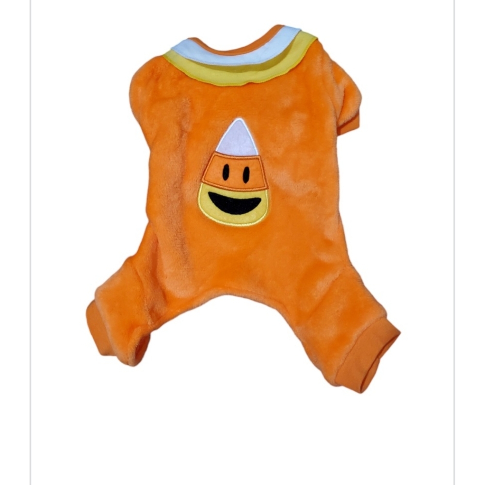 ExtraSmall Pet Costume Sweater Halloween Orange CandyCorn Dog Cat Fur Baby Puppy
